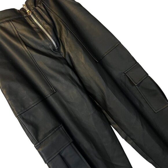 The Ragged Priest Womens Faux Leather Cargo Barrel Pants XS Goth Grunge Witchy - Picture 5 of 5
